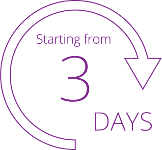 starting from 3 days